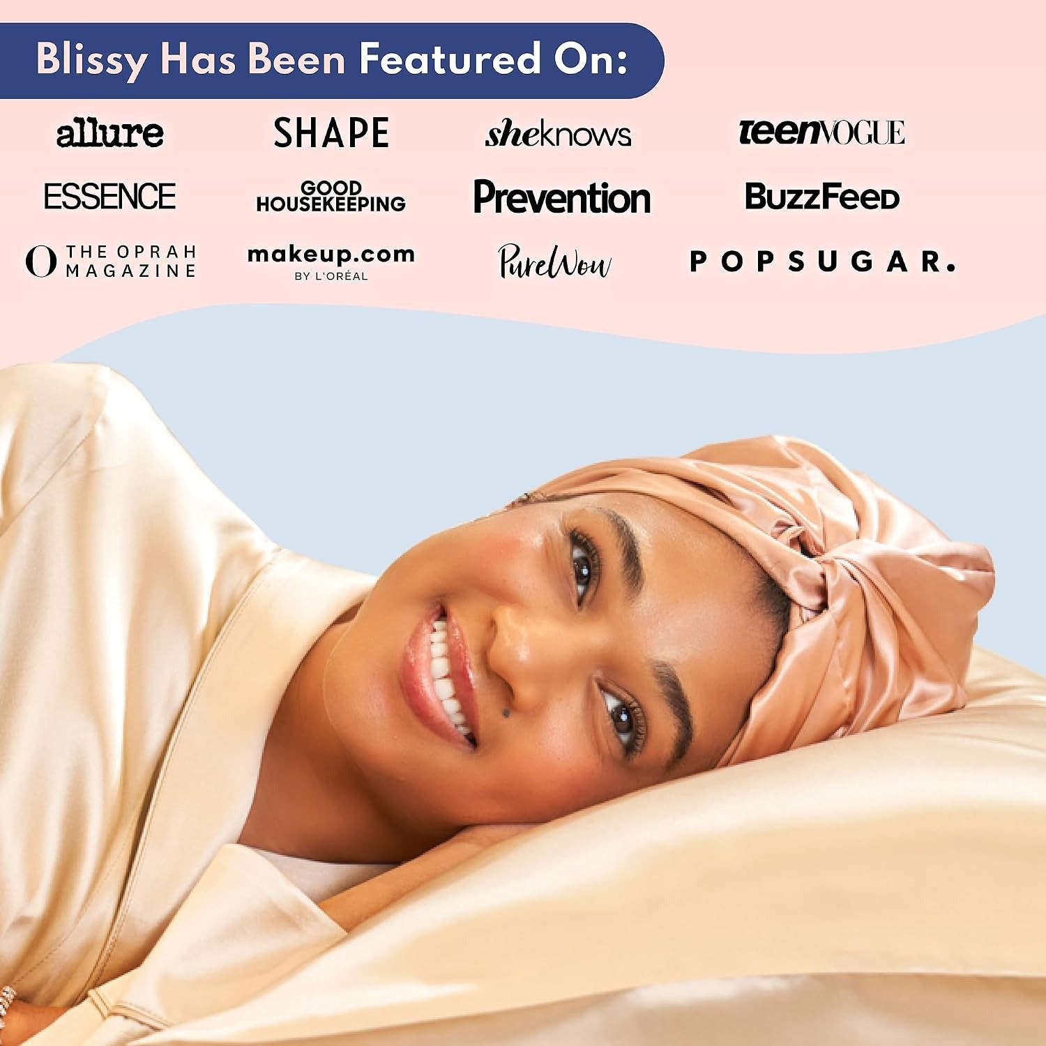 BLISSY Silk Bonnet For Sleeping For Long And Curly Hair - 100% Pure Mulberry Silk 22 Momme 6a High-grade Fibers